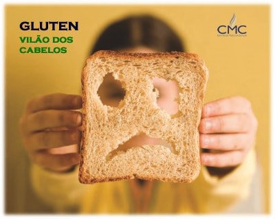 gluten na queda de cabelo